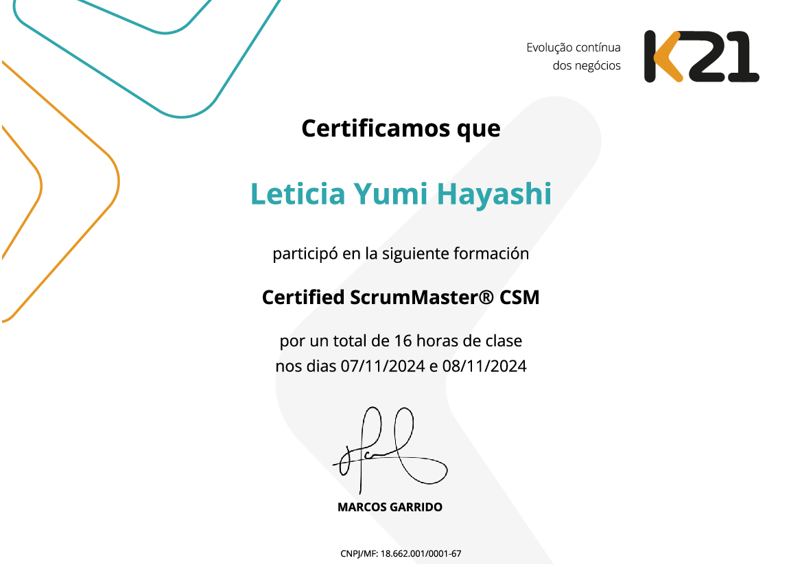 Certificado K21